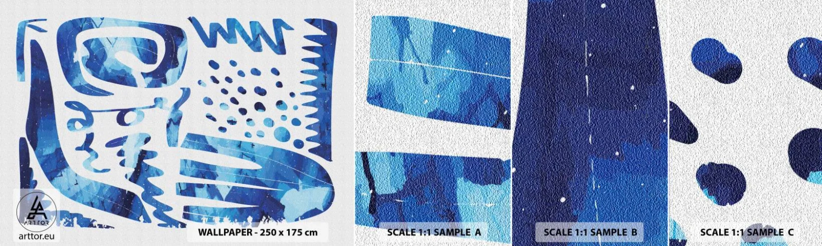 Échantillon de Papier Peint Autocollant Deluxe Sticker - Retour aux racines - Bohème, Abstraction, Minimaliste - 100x30 cm