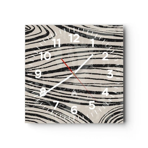 Horloge murale - Pendule murale - Ligne de marécage - 40x40 cm