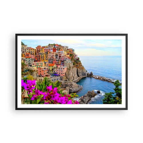 Affiche dans un cadre noir - Poster - La ville qui rit - 91x61 cm