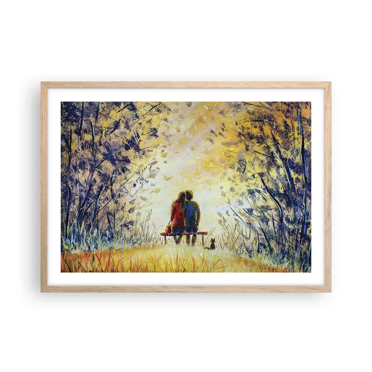 Affiche dans un chêne clair - Poster - Moment magique - 70x50 cm