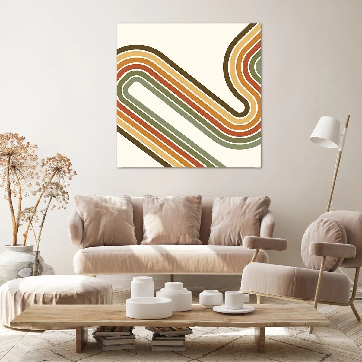 Impression sur toile - Image sur toile - En zig zag vers le but - 40x40 cm