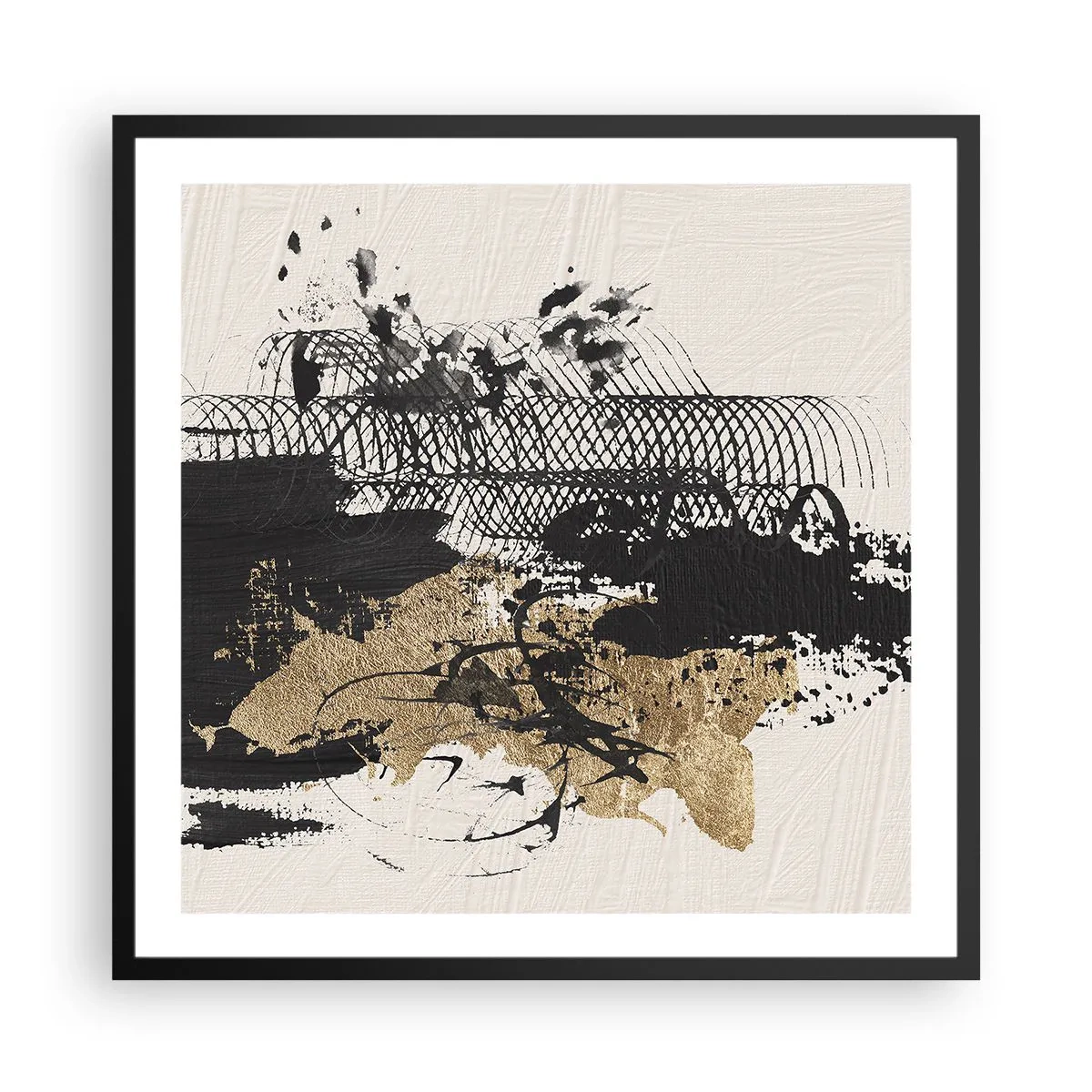 Affiche dans un cadre noir - Poster - Composer avec passion - 60x60 cm