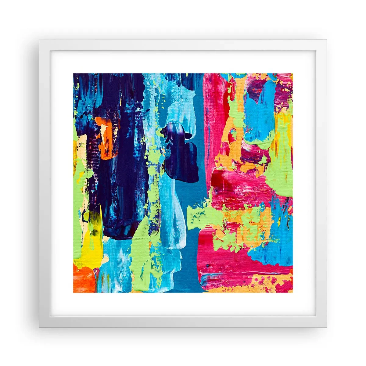 Affiche dans un cadre blanc - Poster - La vie est belle! - 40x40 cm