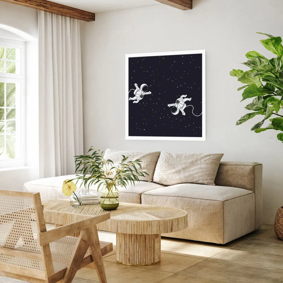 Affiche - Poster - Sortie cosmique - 40x40 cm