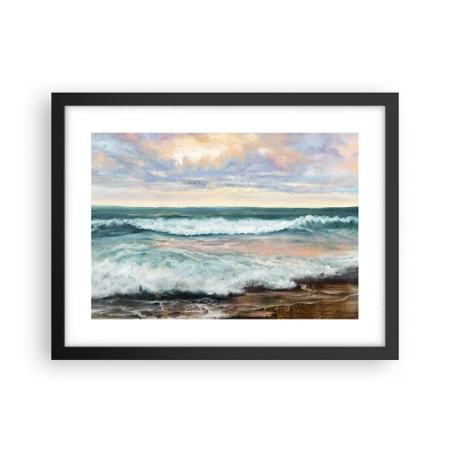 Affiche dans un cadre noir - Poster - Ici tu adouciras ton âme - 40x30 cm