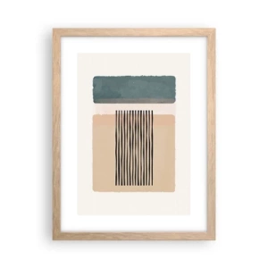 Affiche dans un chêne clair - Poster - Tout est en ordre - 30x40 cm