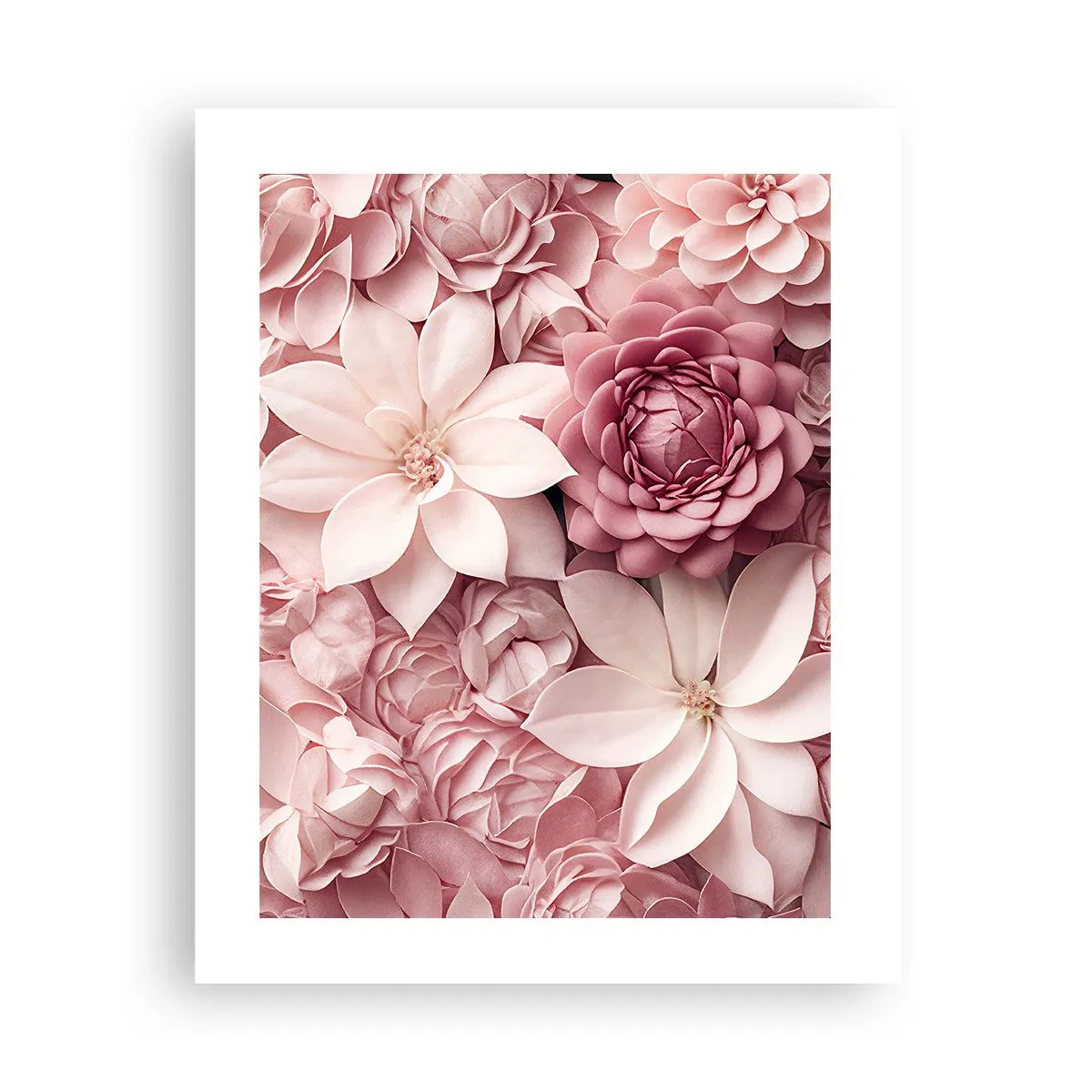 Affiche - Poster - Dans les pétales roses - 40x50 cm