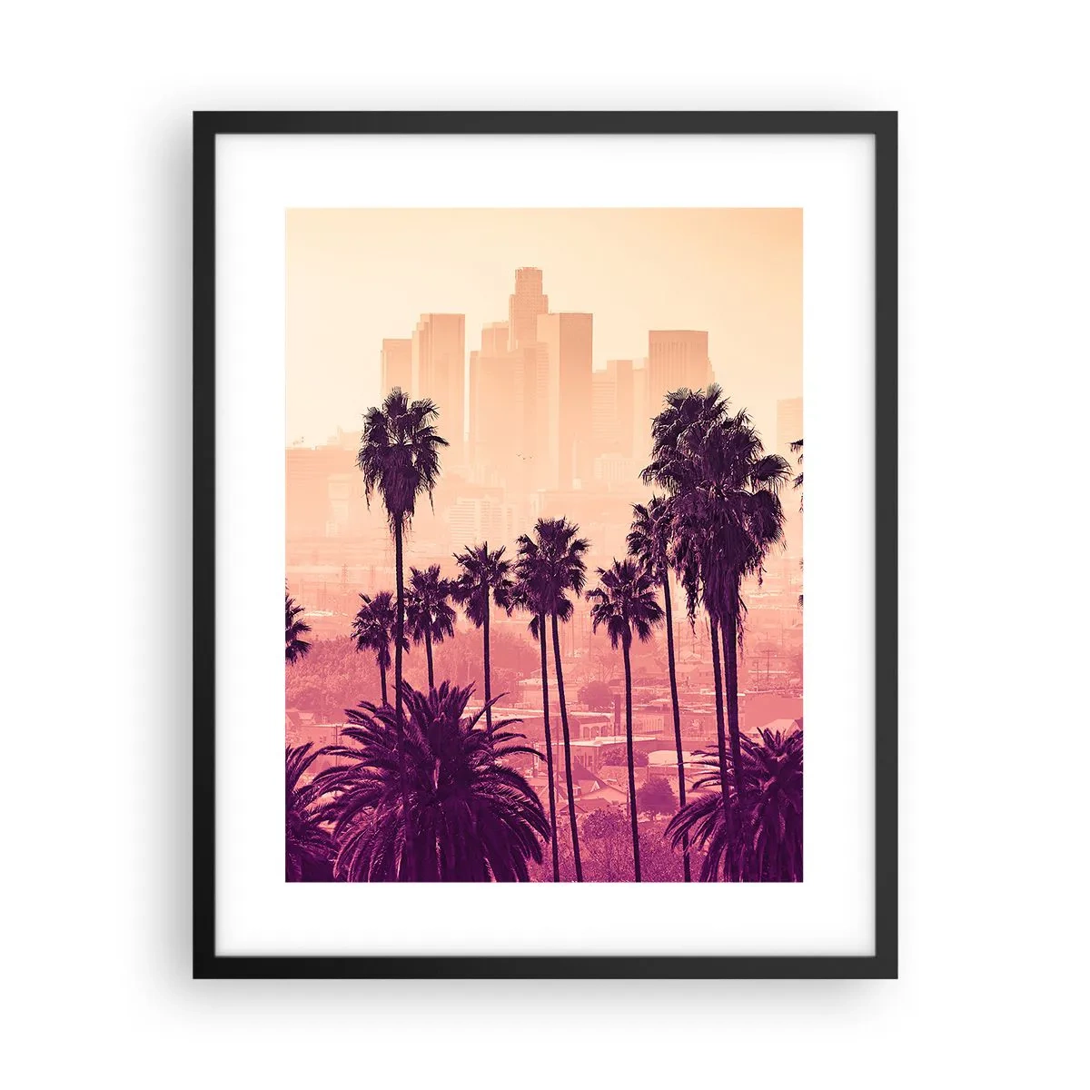 Affiche dans un cadre noir - Poster - Paysage californien - 40x50 cm