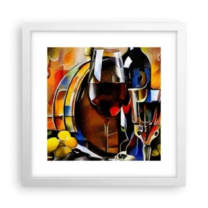 Affiche dans un cadre blanc - Poster - Et le monde prend des couleurs - 30x30 cm