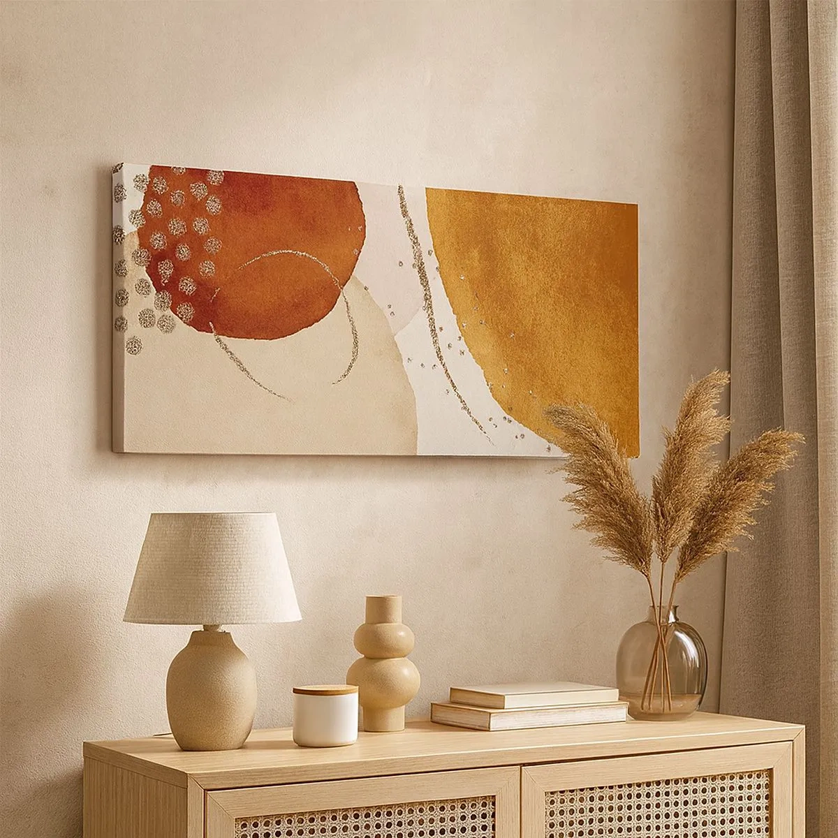 Impression sur toile - Image sur toile - Rondeur et mouvement - 100x40 cm