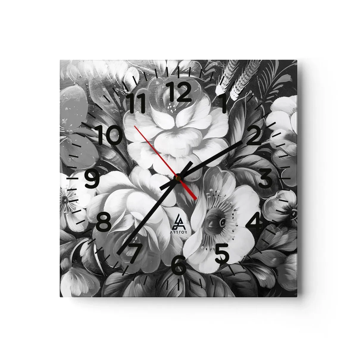 Horloge murale - Pendule murale - Belle même en gris - 30x30 cm