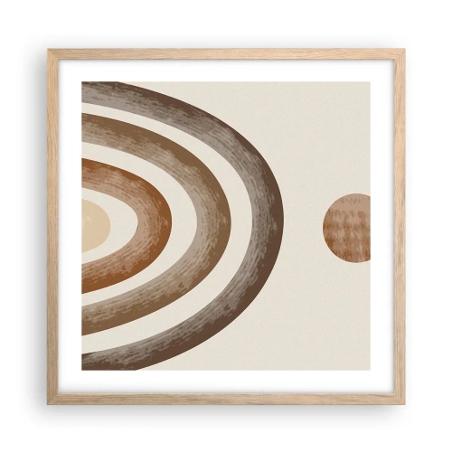 Affiche dans un chêne clair - Poster - Dans une galaxie lointaine - 50x50 cm