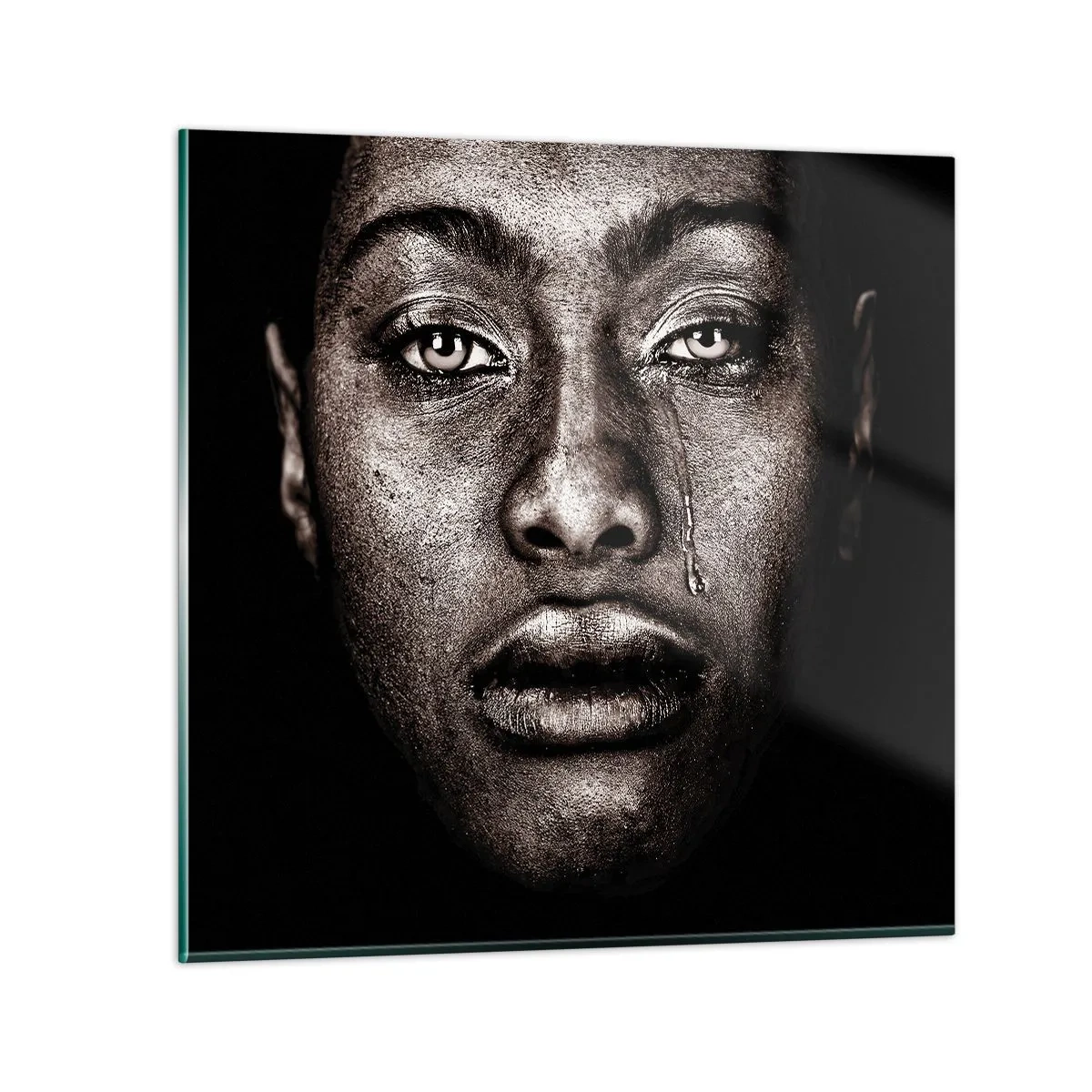 Impression sur verre - Image sur verre - Une larme - 40x40 cm