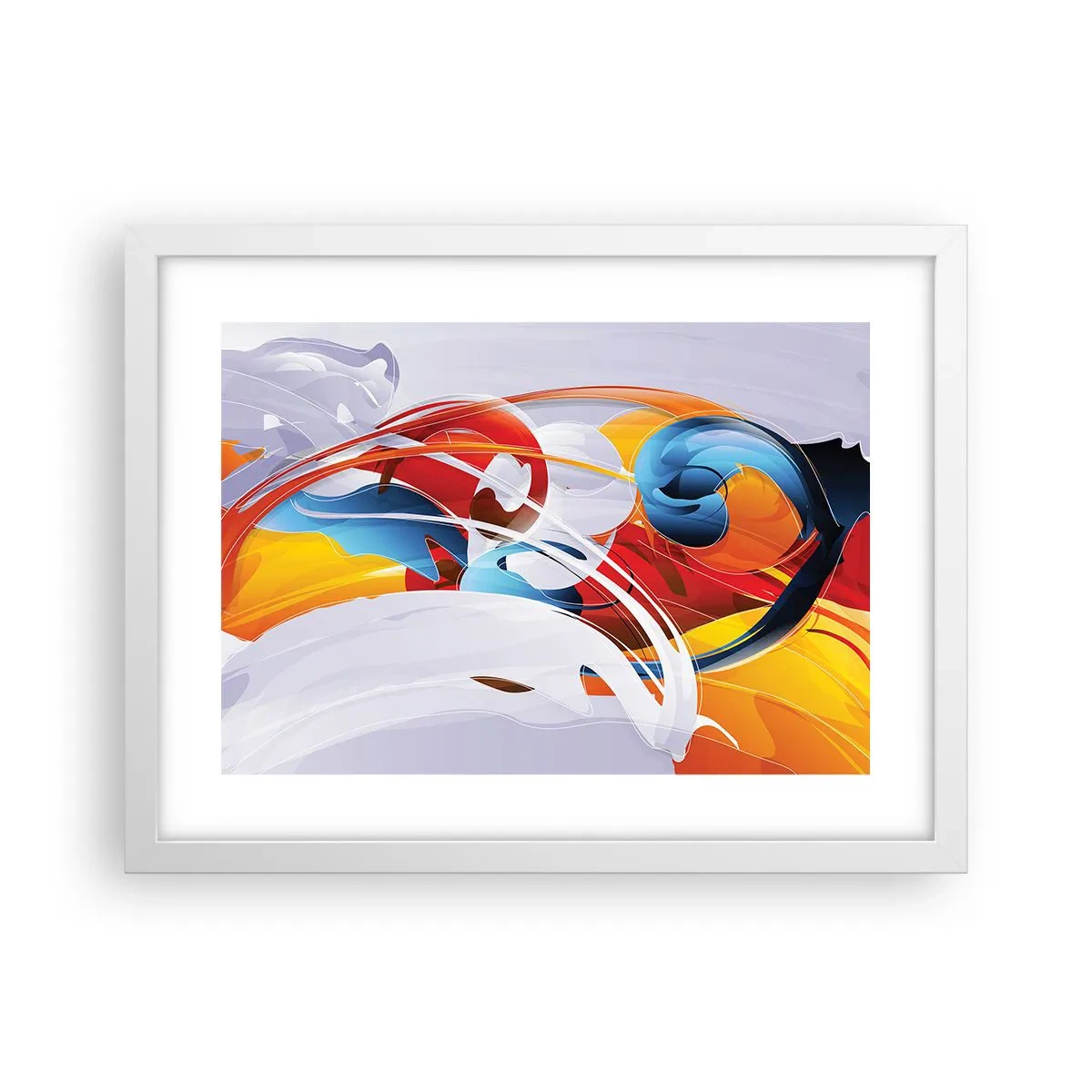 Affiche dans un cadre blanc - Poster - La danse des éléments - 40x30 cm