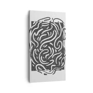 Impression sur toile - Image sur toile - Abstraction : la danse de la joie - 45x80 cm