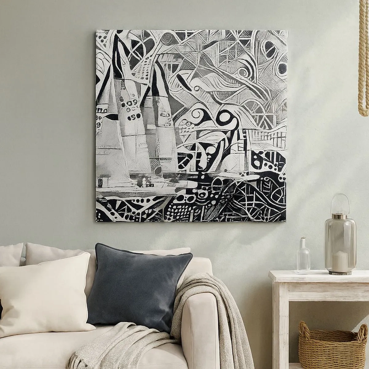 Impression sur toile - Image sur toile - Entre les vagues - 30x30 cm