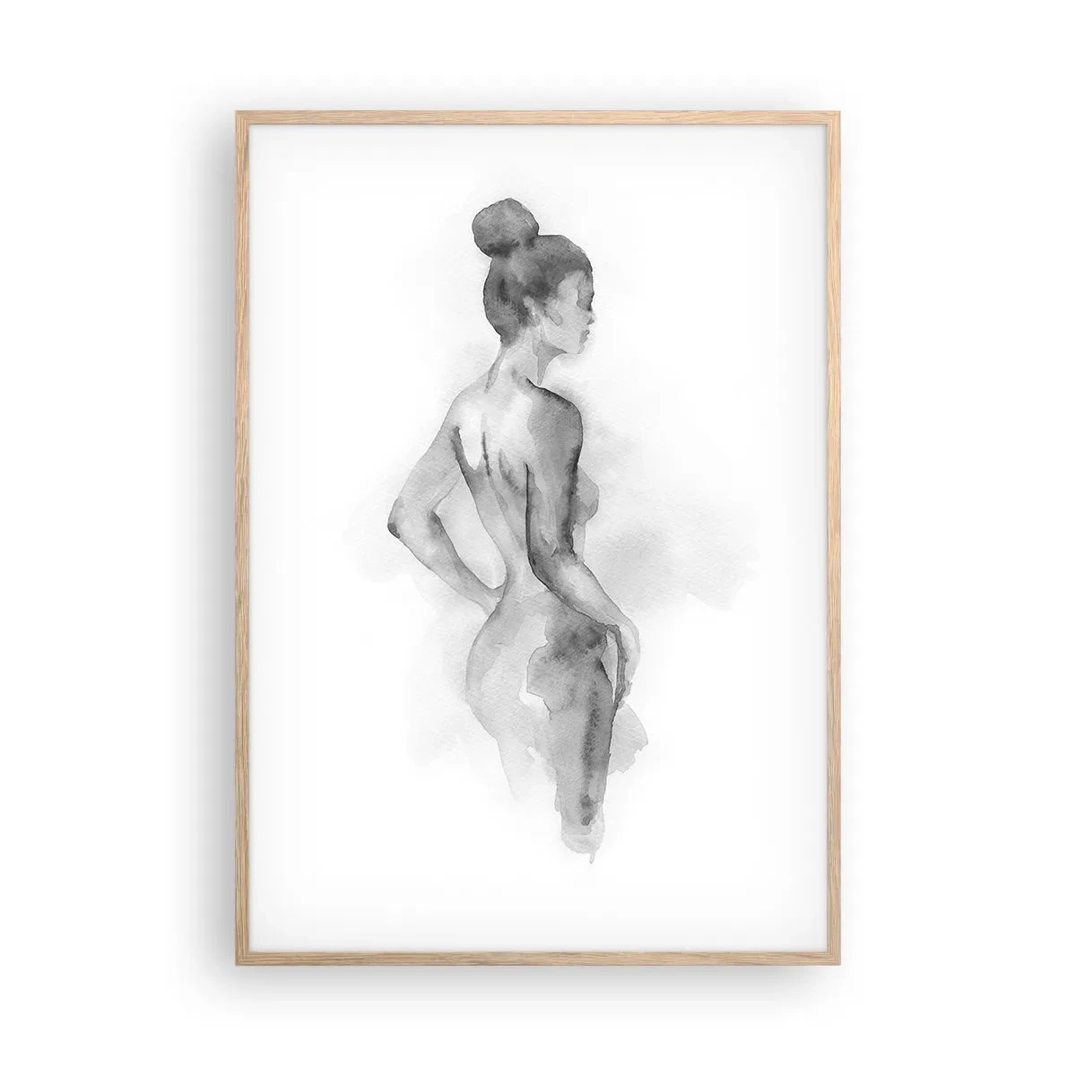 Affiche dans un chêne clair - Poster - Belle comme une peinture - 70x100 cm