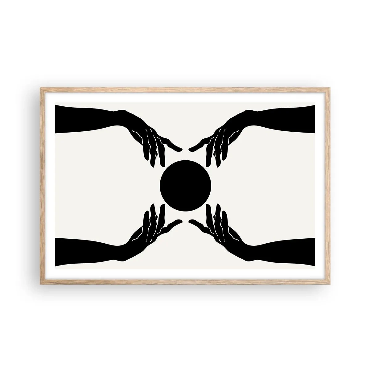 Affiche dans un chêne clair - Poster - Signe secret - 91x61 cm