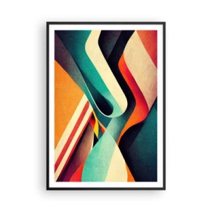 Affiche dans un cadre noir - Poster - Composition intense - 70x100 cm