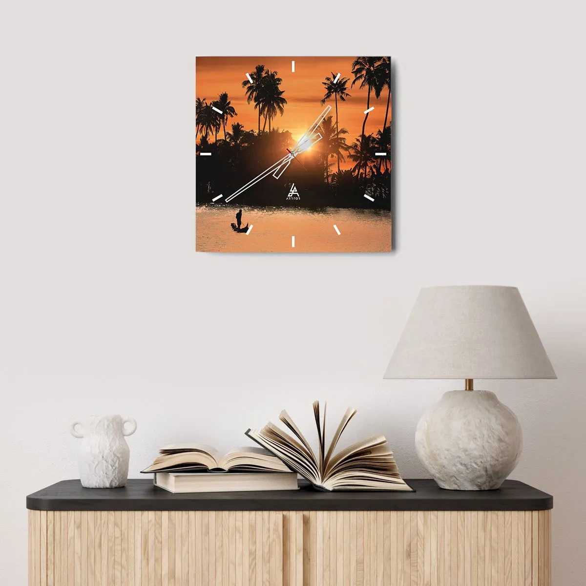 Horloge murale - Pendule murale - Il est temps de se détendre - 40x40 cm