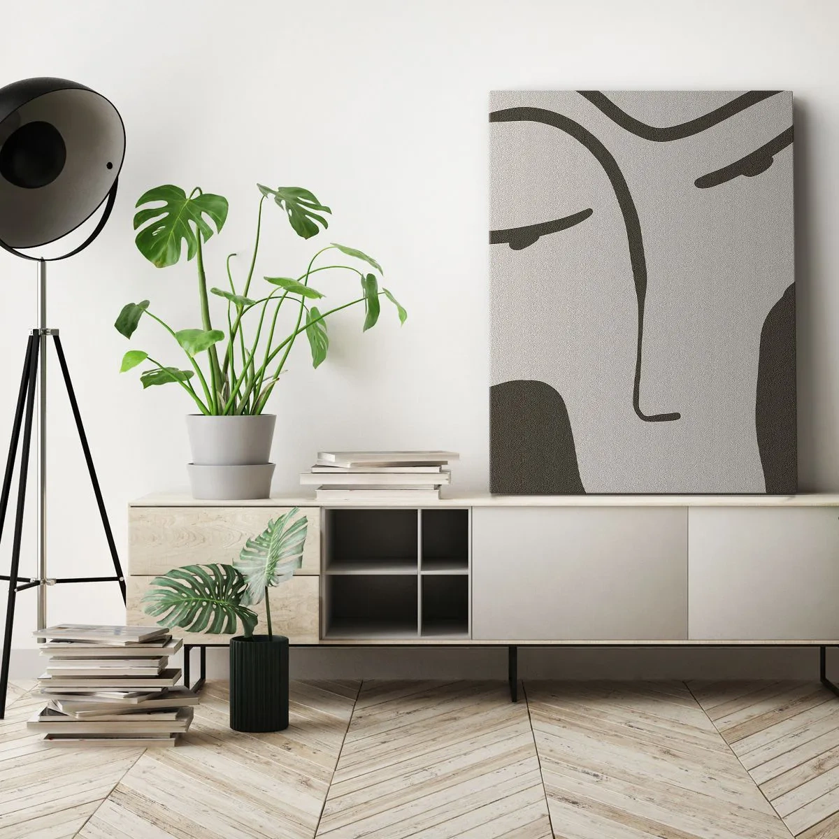 Impression sur toile - Image sur toile - Comme un tableau de Modigliani - 45x80 cm