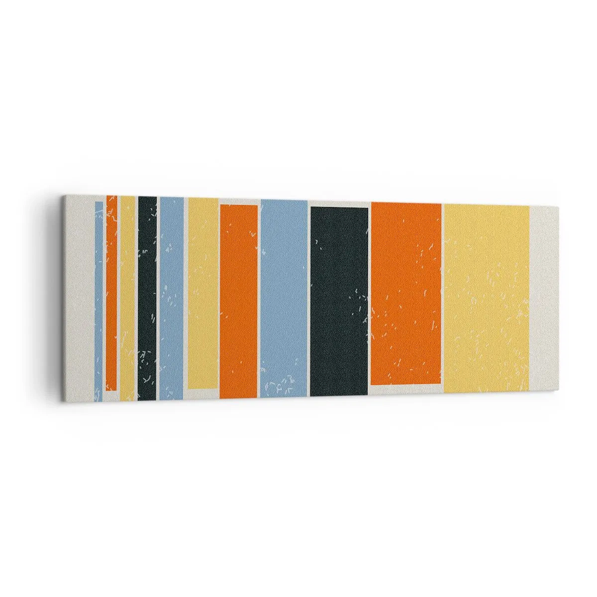 Impression sur toile - Image sur toile - Des rectangles colorés dans un arrangement moderne - 140x50cm - Notation musicale - Décoration murale moderne pour le salon et la chambre ARTTOR