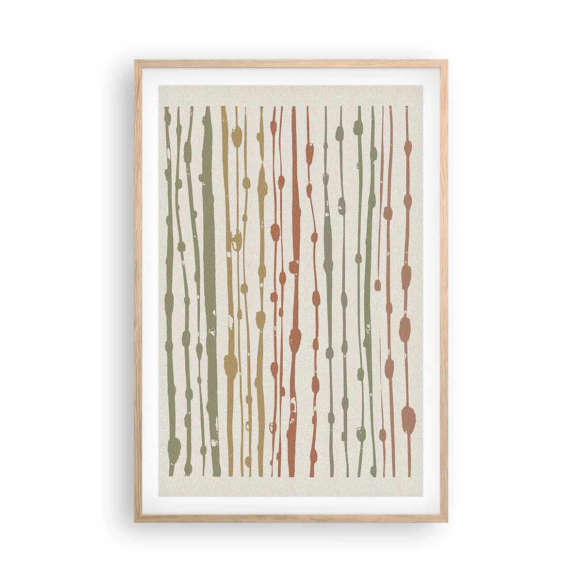 Affiche dans un chêne clair - Poster - Notation musicale des couleurs - 61x91 cm