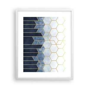 Affiche dans un cadre blanc - Poster - Composition en rythme syncopé - 40x50 cm