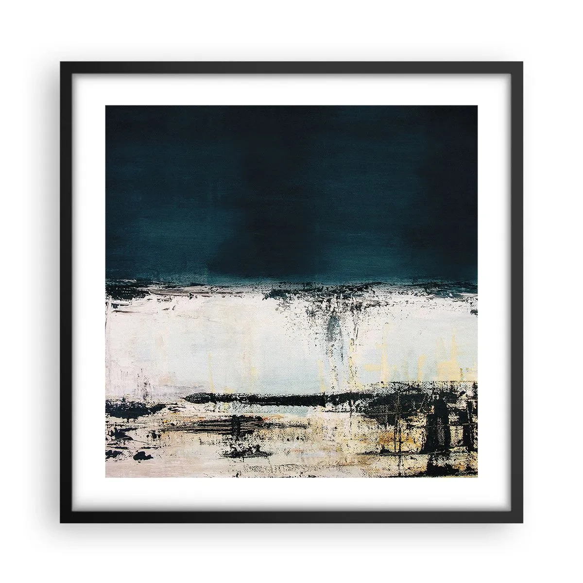 Affiche dans un cadre noir - Poster - Composition horizontale - 50x50 cm