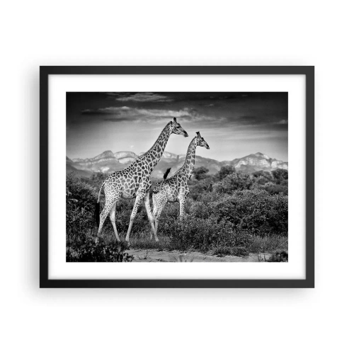 Affiche dans un cadre noir - Poster - Hautes sphères en Afrique - 50x40 cm