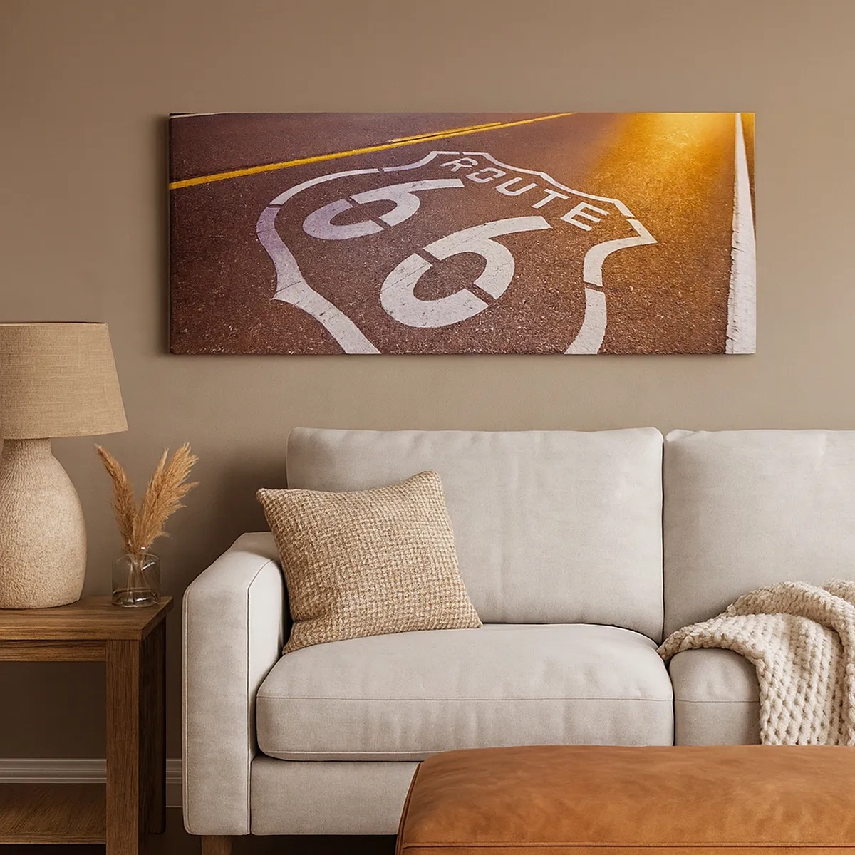 Impression sur toile - Image sur toile - Célèbre Route 66 - 30x30 cm