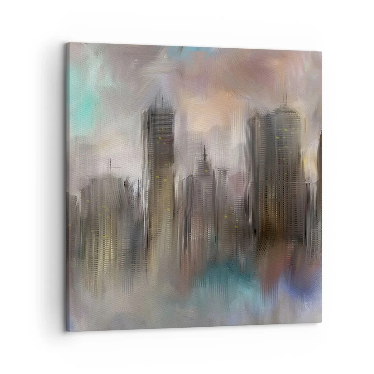 Impression sur toile - Image sur toile - Une composition d'acier, de pierre et de brouillard - 50x50 cm