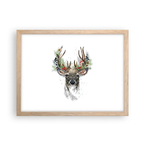 Affiche dans un chêne clair - Poster - En robe de fête - 40x30 cm