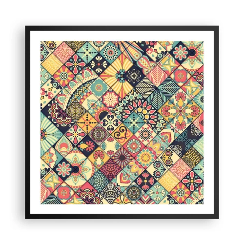 Affiche dans un cadre noir - Poster - Ambiance marocaine - 60x60 cm