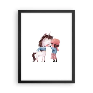 Affiche dans un cadre noir - Poster - Histoire d'hiver - 30x40 cm