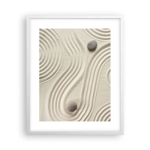 Affiche dans un cadre blanc - Poster - Touche de chaleur - 40x50 cm