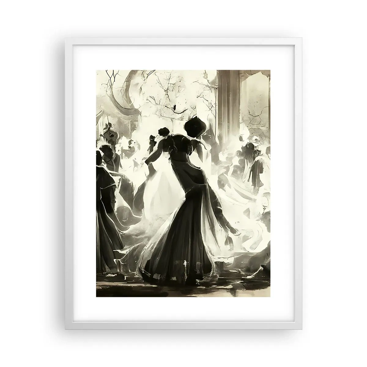 Affiche dans un cadre blanc - Poster - La grande mascarade - 40x50 cm