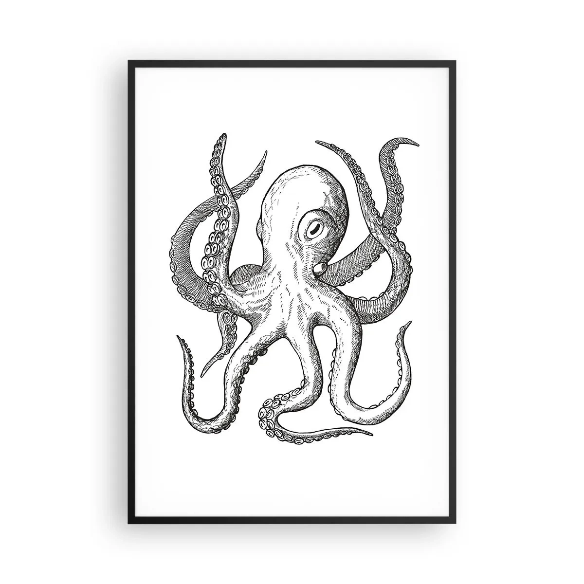 Affiche dans un cadre noir - Poster - Dansant avec les vagues - 70x100 cm