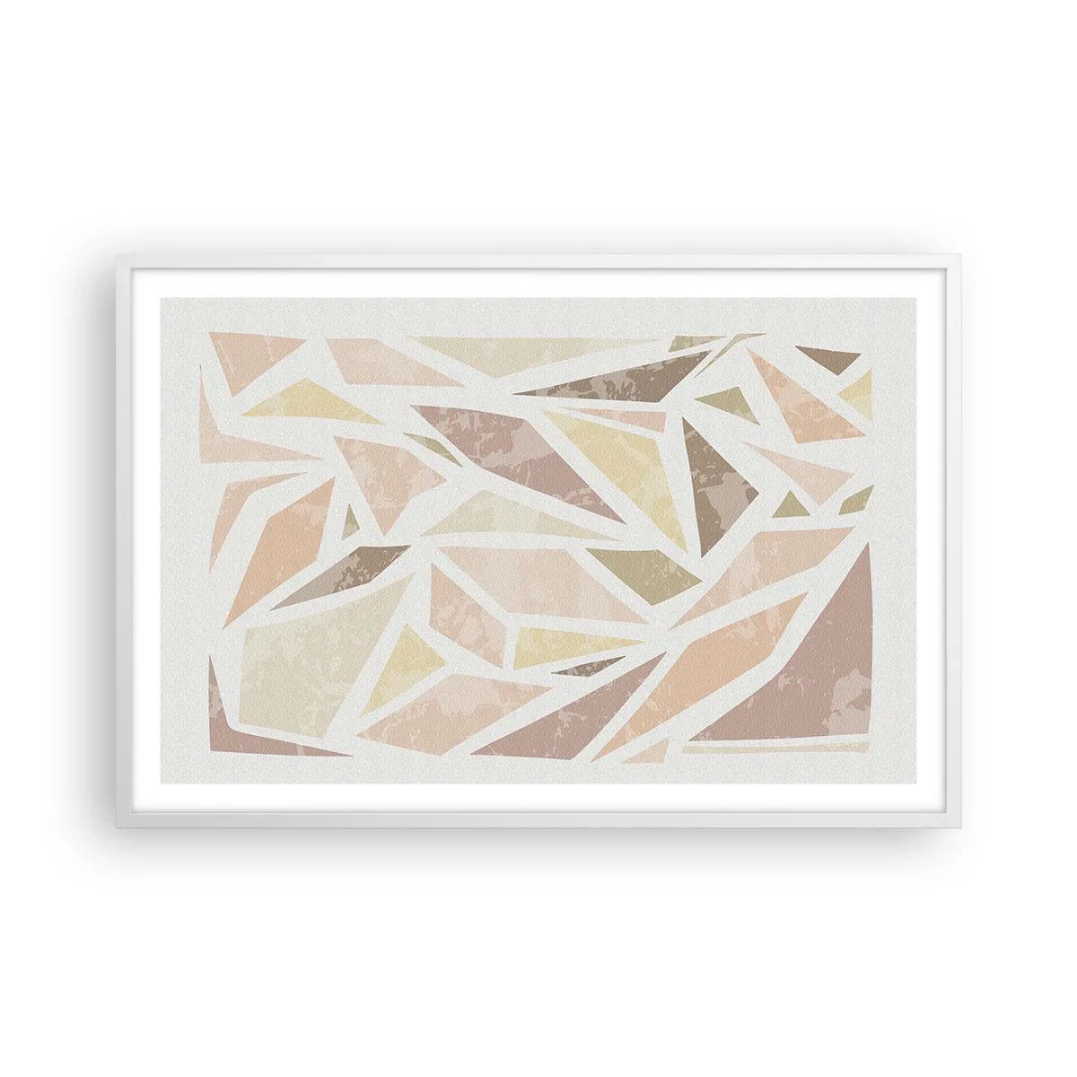 Affiche dans un cadre blanc - Poster - Composition de vitraux - 91x61 cm