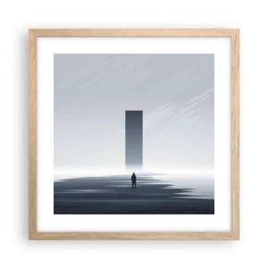 Affiche dans un chêne clair - Poster - Opportunité ou menace ? - 40x40 cm