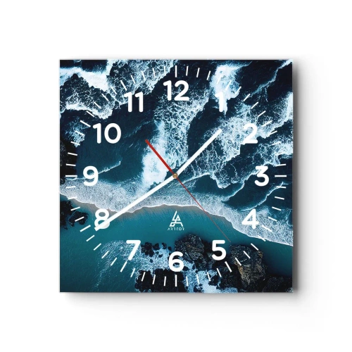 Horloge murale - Pendule murale - Enveloppé par les vagues - 30x30 cm