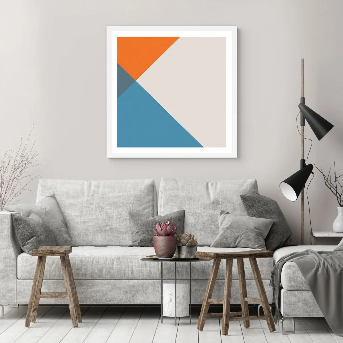 Affiche dans un cadre blanc - Poster - Sous cette angle.... - 30x30 cm