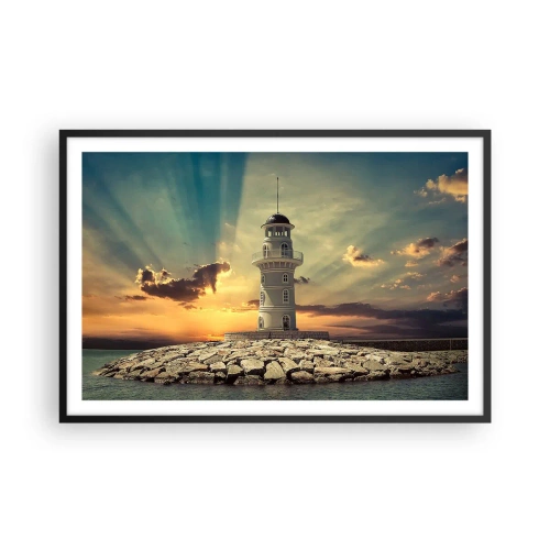 Affiche dans un cadre noir - Poster - Lumière - Bonté - Beauté - 91x61 cm