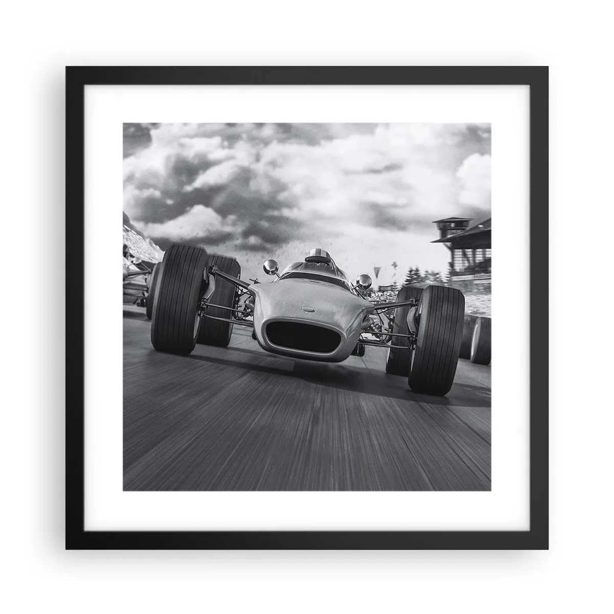 Affiche dans un cadre noir - Poster - Puissance! - 40x40 cm