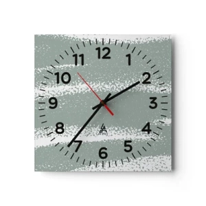 Horloge murale - Pendule murale - Abstraction dans un climat hivernal - 40x40 cm
