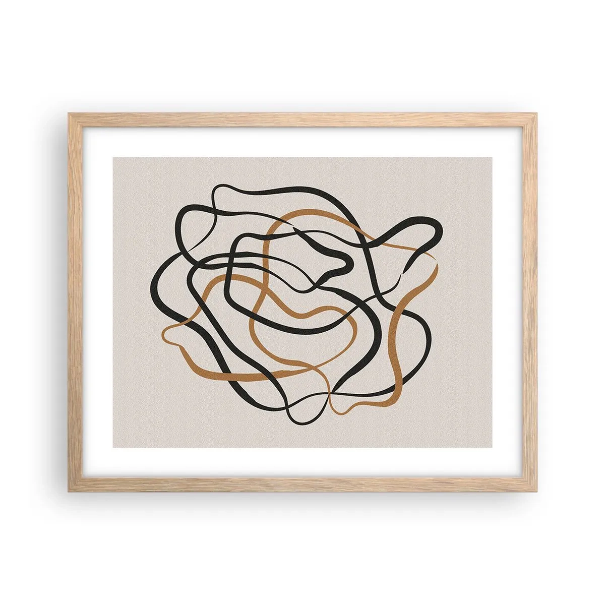 Affiche dans un chêne clair - Poster - Tout s'est mal déroulé - 50x40 cm