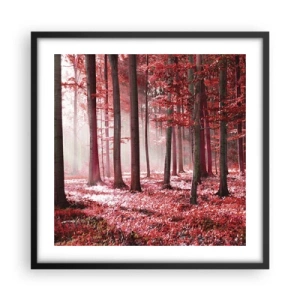 Affiche dans un cadre noir - Poster - Le rouge est tout aussi beau - 50x50 cm