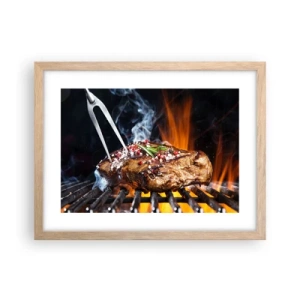 Affiche dans un chêne clair - Poster - Juteux et parfumé - 40x30 cm