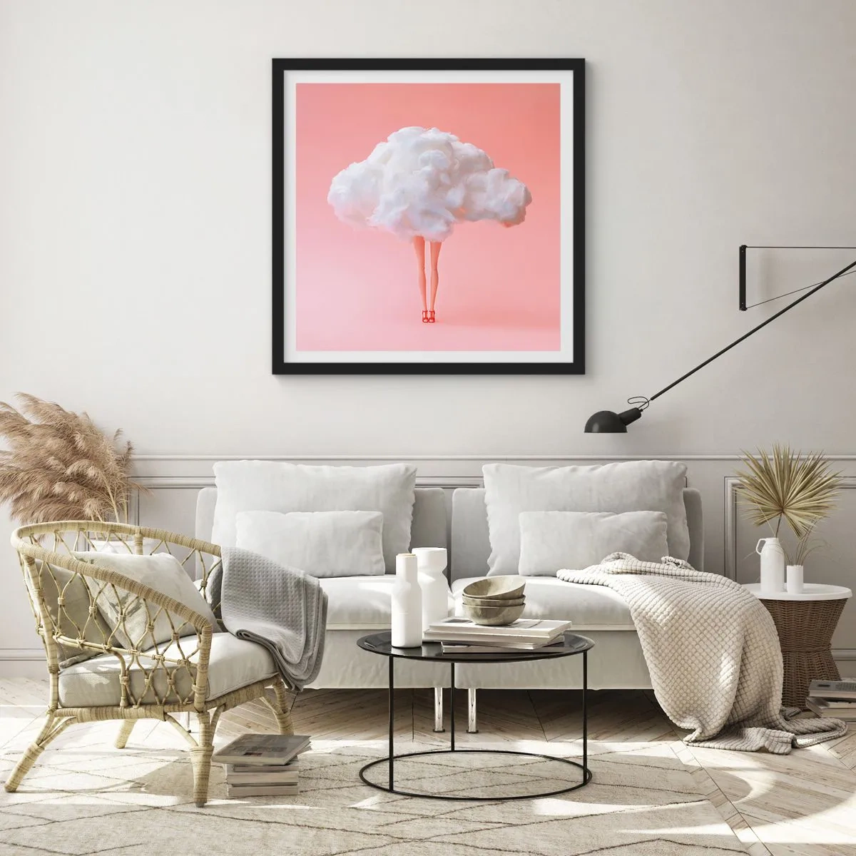 Affiche dans un cadre noir - Poster - Douce promesse - 40x40 cm