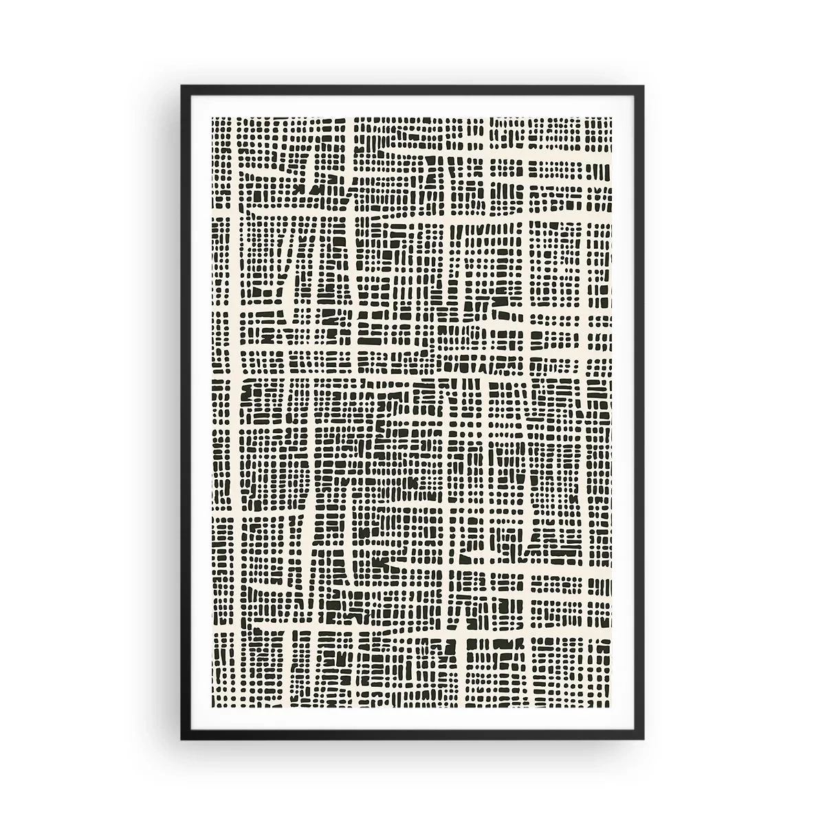Affiche dans un cadre noir - Poster - Composition tissée - 70x100 cm